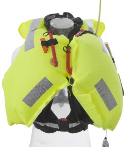 inflated solas lifejacket